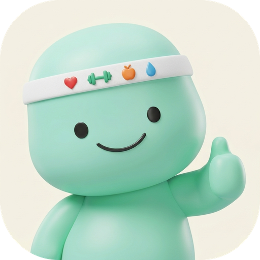 Rex, the mint Reps mascot wearing a headband, giving a thumbs up: the Reps app icon